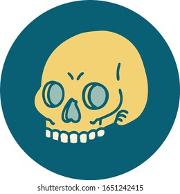iconic tattoo style image of a skull
