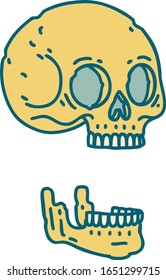 iconic tattoo style image of a skull