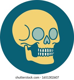 iconic tattoo style image of a skull