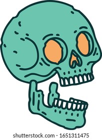 iconic tattoo style image of a skull