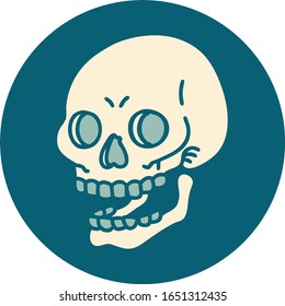 iconic tattoo style image of a skull