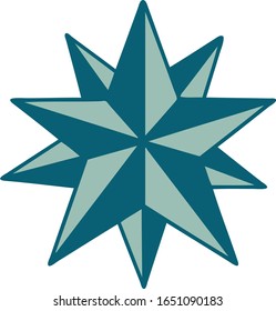imagen de una estrella al estilo tatuaje icónico