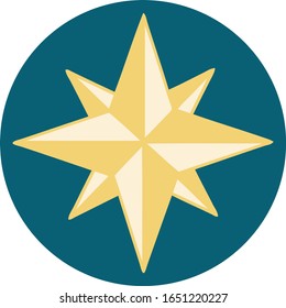 iconic tattoo style image of a star