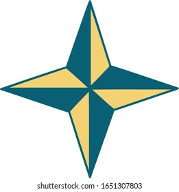 iconic tattoo style image of a star symbol