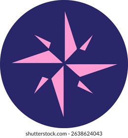 iconic tattoo style image of a star in bright neon colors