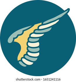 iconic tattoo style image of a wing