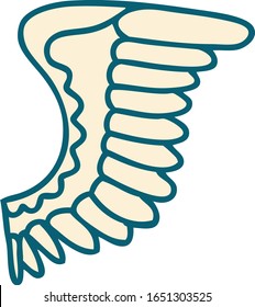 iconic tattoo style image of a wing