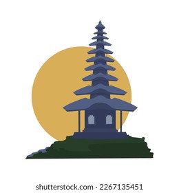 Iconic temple building. Seclusion Day. Bali