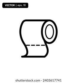 Iconic toilet tissue, an issue for cleaning body waste. vector eps 10