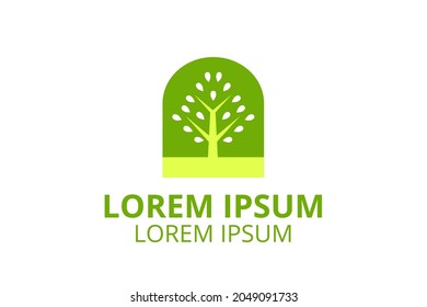 iconic tree logo design illustration for any business company like healthcare, property, economy, spa.
