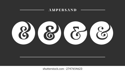 Iconic Typography Ampersand with circle shape.