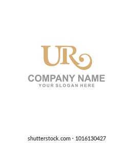iconic UR vintage logo vector