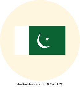 Iconic and vector flag icon of pakistan.
