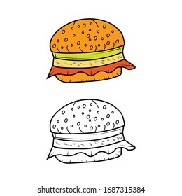 iconic vector illustration of hamburger