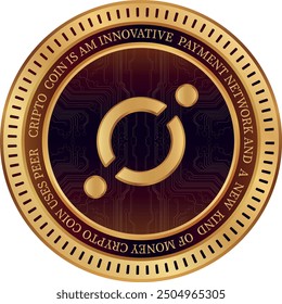 icon-icx cryptocurrency images with metal look on abstract background. 3d illustrations.