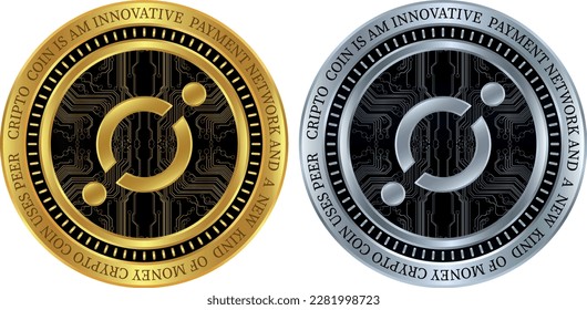 icon-icx virtual currency vector  images. 3d illustrations.