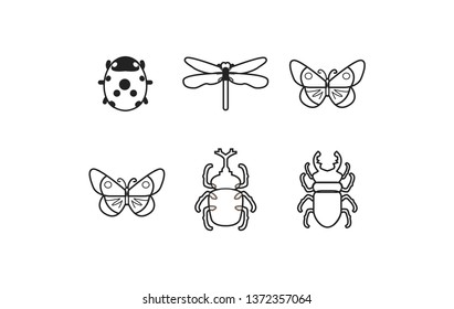 
Iconize insects as a line illustration
