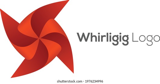 Its a iconlogo with an illustration of a Whirligig. 