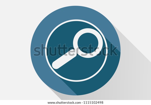 Icono Azul De Una Lupa Stock Vector Royalty Free 1115102498