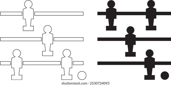 Ícone de futbolín, futbolín - Figura de jugadores