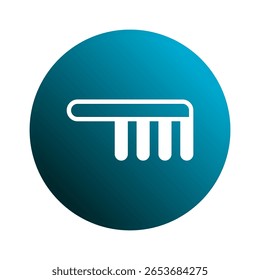 Iconographic representation of a comb for beauty and personal care illustration suitable for various purposes and presentations