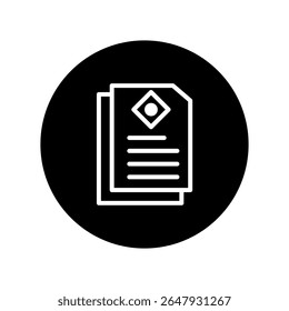 Representação iconográfica de documentos que simbolizam o gerenciamento de informações e a comunicação de negócios por meio de pilhas simbólicas de papel