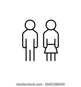 Iconographic Representation Of Gender With Minimalist Male And Female Figures