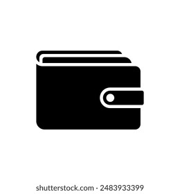 An iconographic representation of a modern wallet, executed with crisp lines, symbolizing personal finance management, effective for banking or budgeting apps or websites.