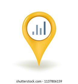 Iconomi Cryptocurrency Coin Map Pin Isolated