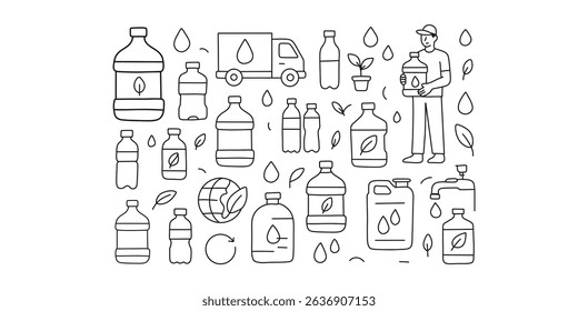  icons about drinking water delivery