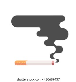 Icons about smoking, vector illustration flat, the dangers of smoking, health problems due to smoking,