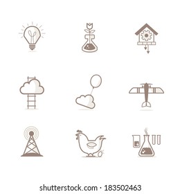 icons, abstract concepts, ideas, creativity 