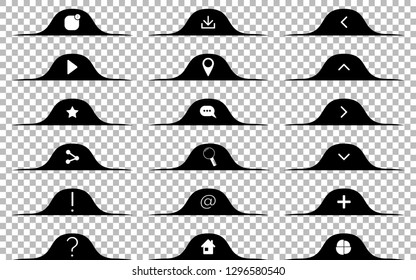 Icons in an abstract form for the website