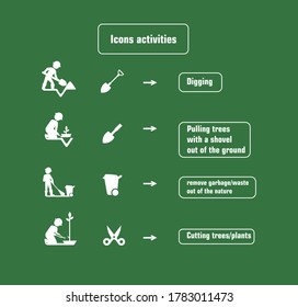 icons activities nature illustration design