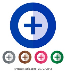 icons addition button for Web,Mobile,placard and business