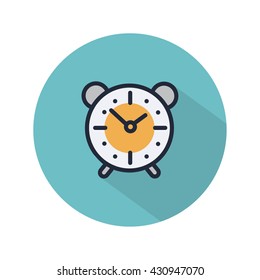 Icons alarm clock flat  design.