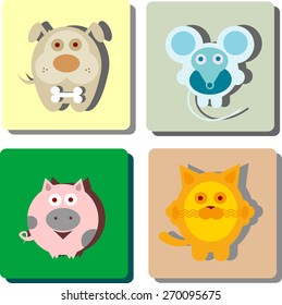 Icons with animals.