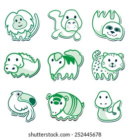 icons of animals, for signaling. Ideal for editorial material and institutional