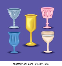 icons antique cups and globets