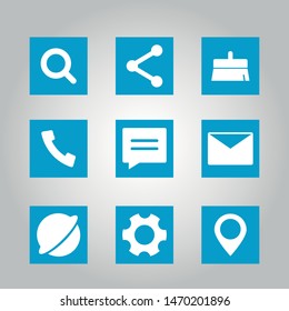 Icons for app. Flat design.