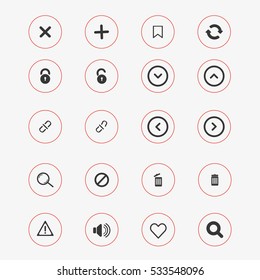 icons for applications, communications, navigation, account, search