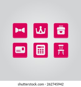 icons for applications for the wedding preparation wedding