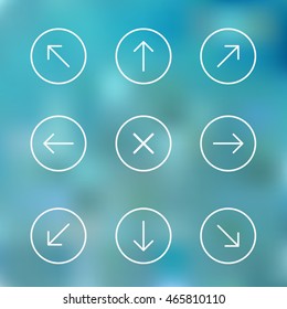 Icons with arrows. Vector illustration.