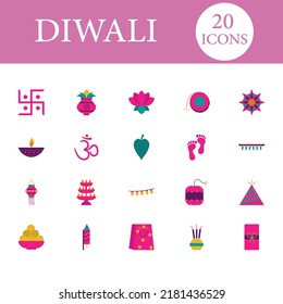 Icons available regarding Diwali. All kind of icons  are here which are easy to use at any where.