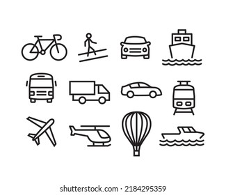 Icons for aviation and tourism service designs