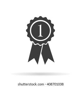 Icons awards with shadow isolated  on a white background, stylish vector illustration for web design