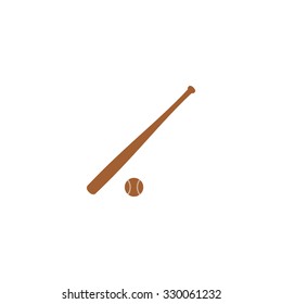 Icons bat and ball for baseball.