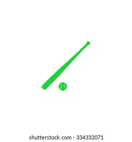 Icons bat and ball for baseball.