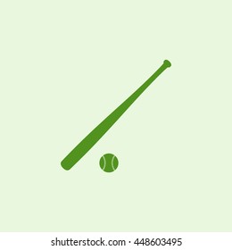 Icons bat and ball for baseball.