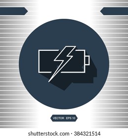 icons battery charging for Web and Mobile